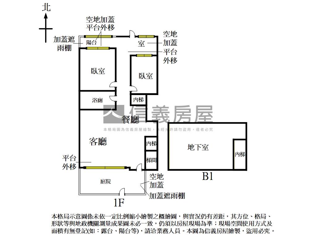 大面寬約８．６米庭院美寓房屋室內格局與周邊環境