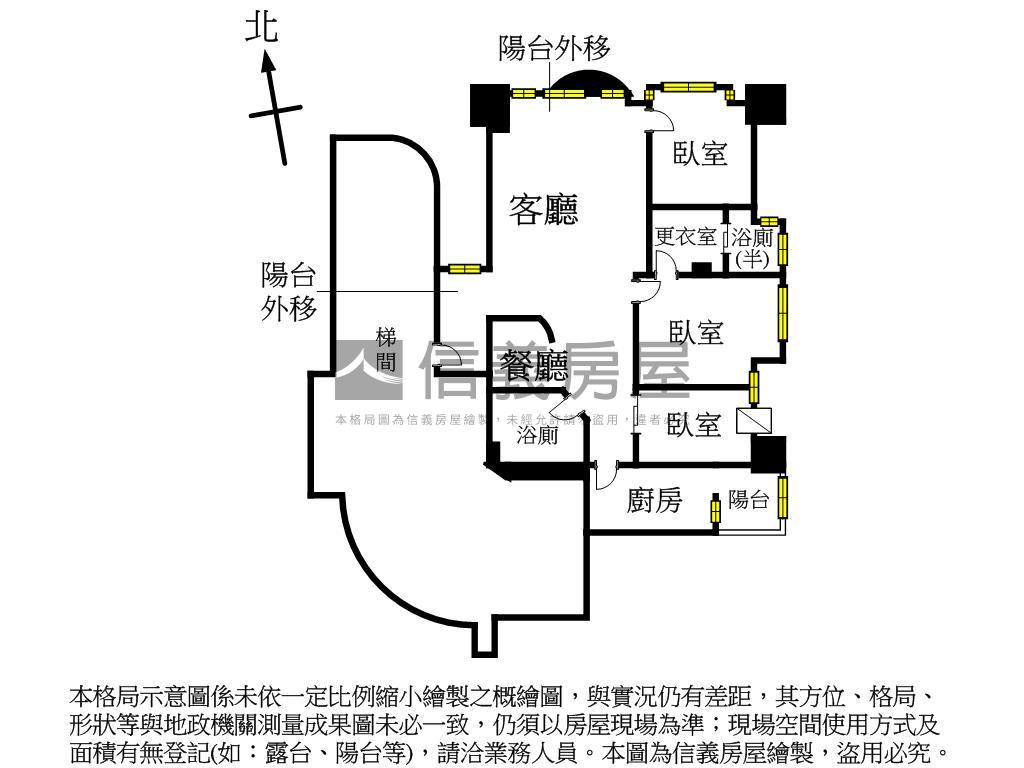 江波Ａ區豪景三房房屋室內格局與周邊環境