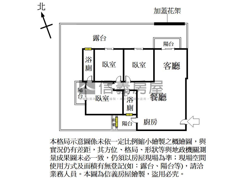 成功學區典雅露臺大三房房屋室內格局與周邊環境