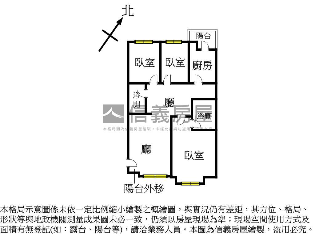 大有可觀採光美三房房屋室內格局與周邊環境
