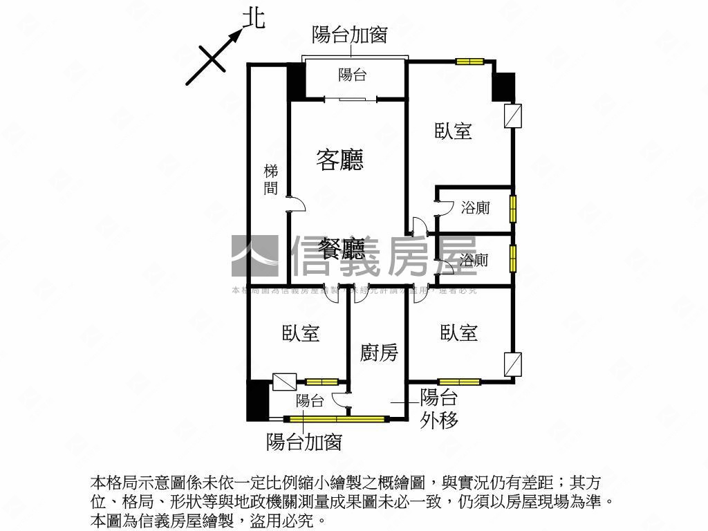 東方桂冠精品三房平面車位房屋室內格局與周邊環境