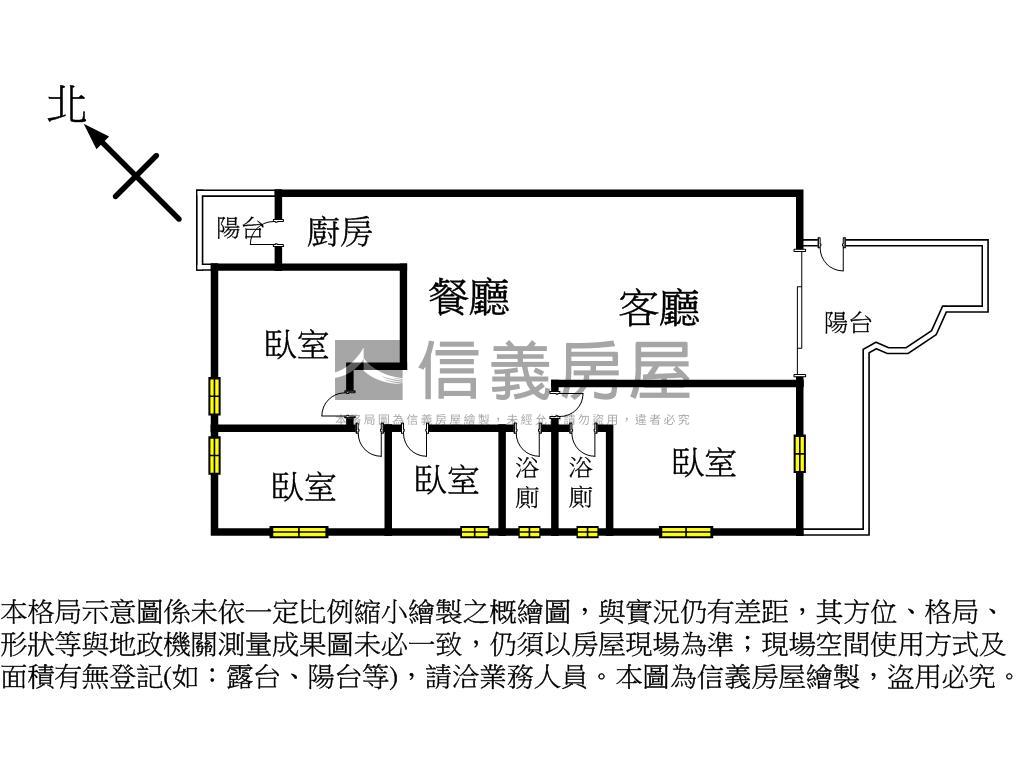 瑞豐商圈明亮４房美寓房屋室內格局與周邊環境