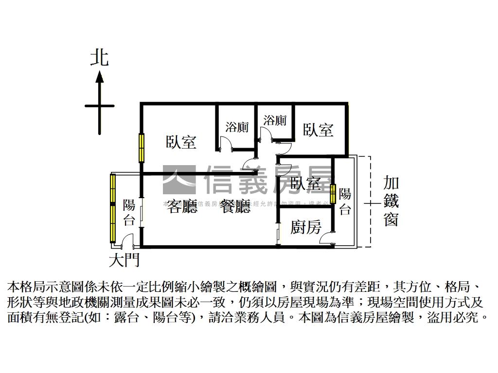 【幸福商圈】三房平面車位房屋室內格局與周邊環境
