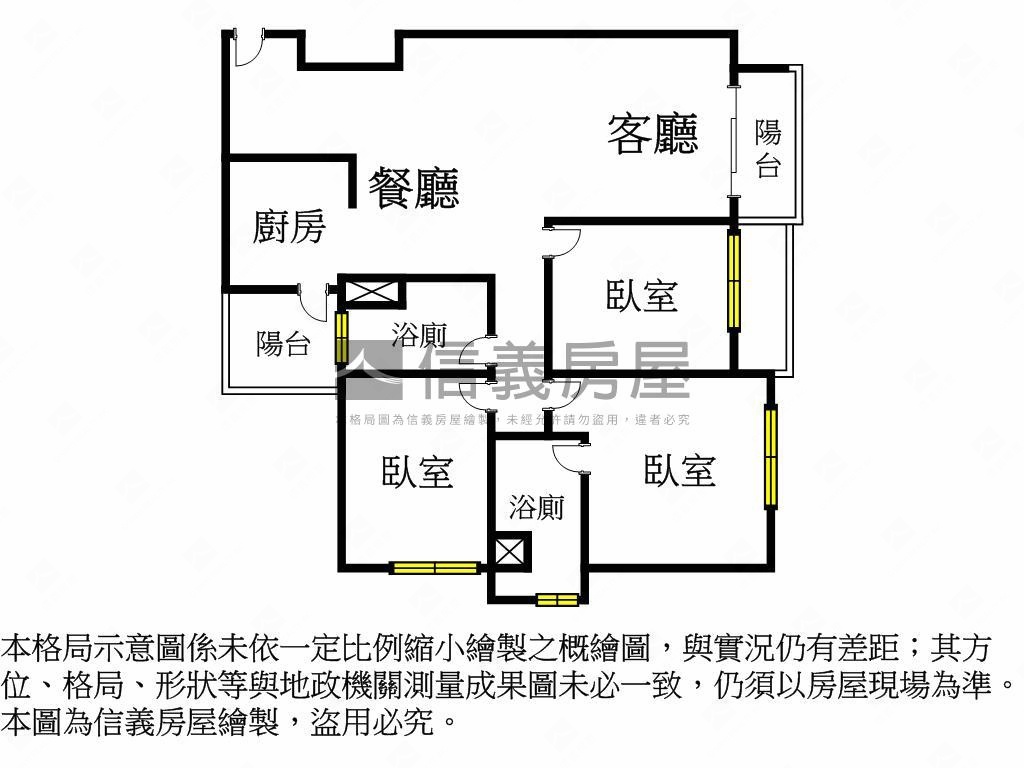 國聚之璟三房平面車位房屋室內格局與周邊環境