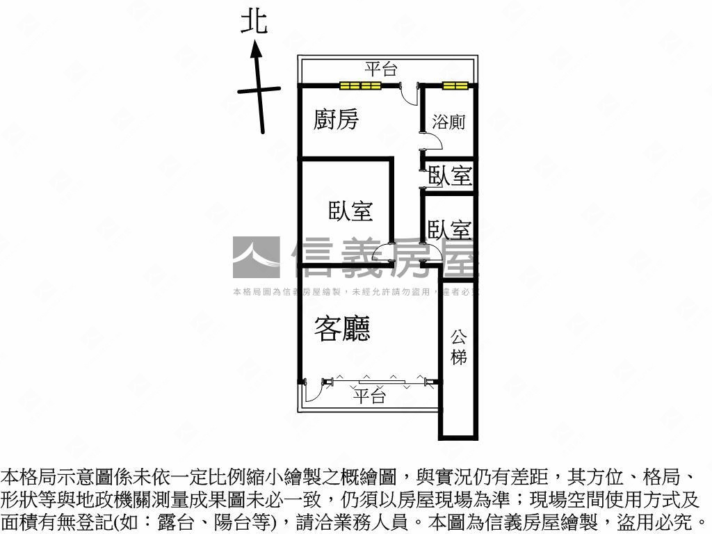 近忠孝橋公寓一樓房屋室內格局與周邊環境