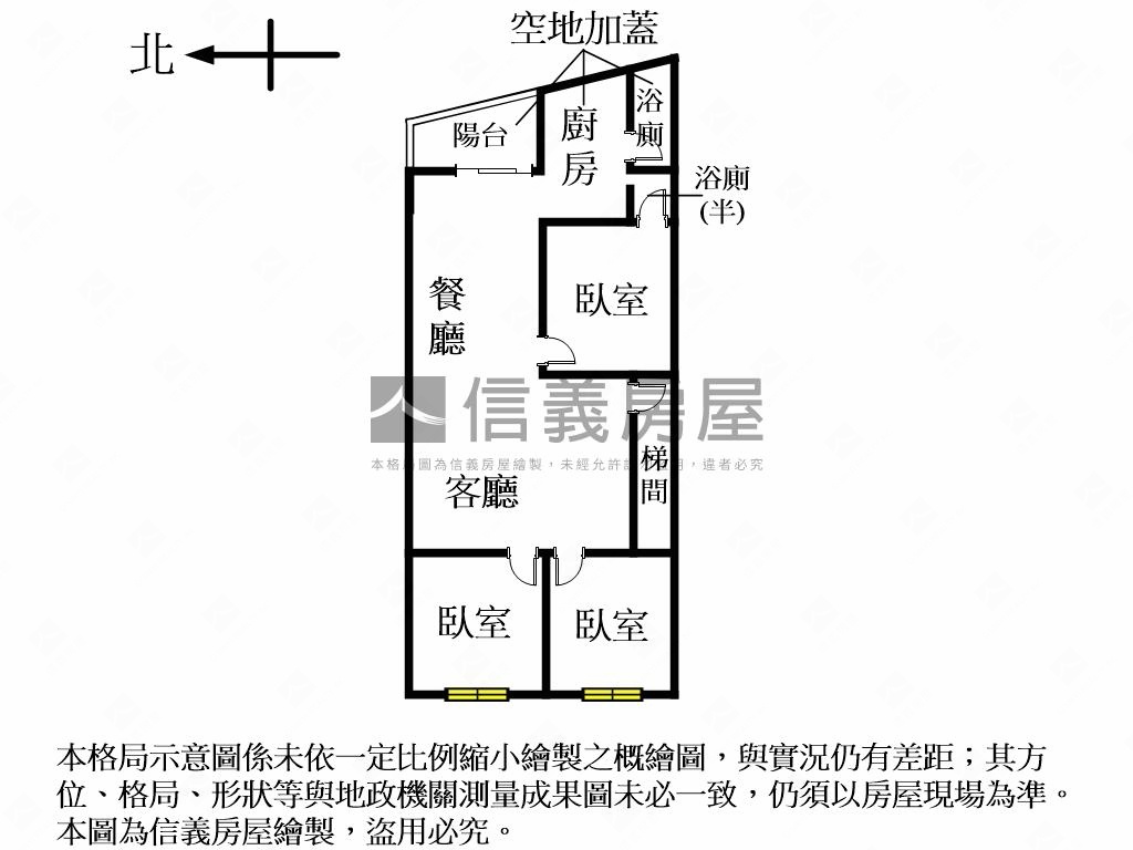 大信街公寓低總價三樓房屋室內格局與周邊環境