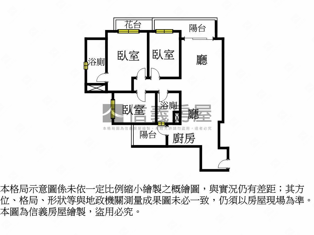 宗大青田高樓層三房平車房屋室內格局與周邊環境