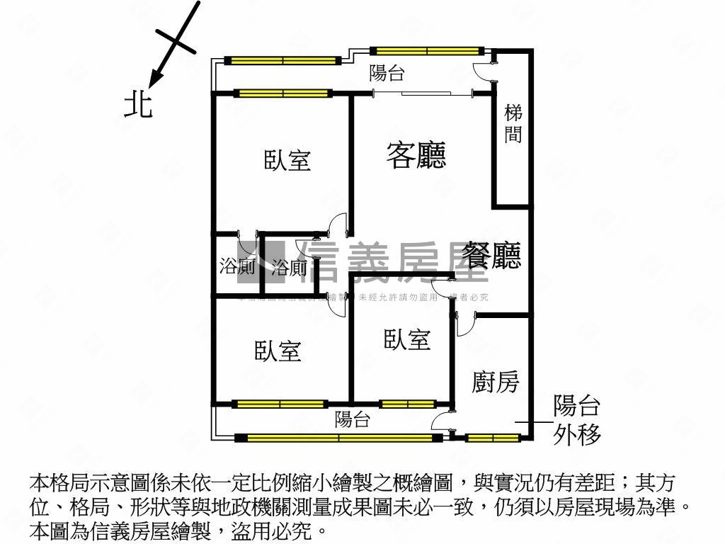 捷運～標準格局方正公寓房屋室內格局與周邊環境