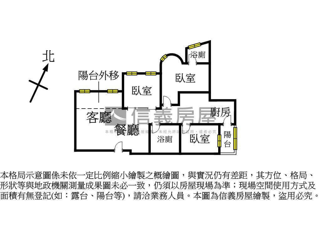 城品三房車位房屋室內格局與周邊環境