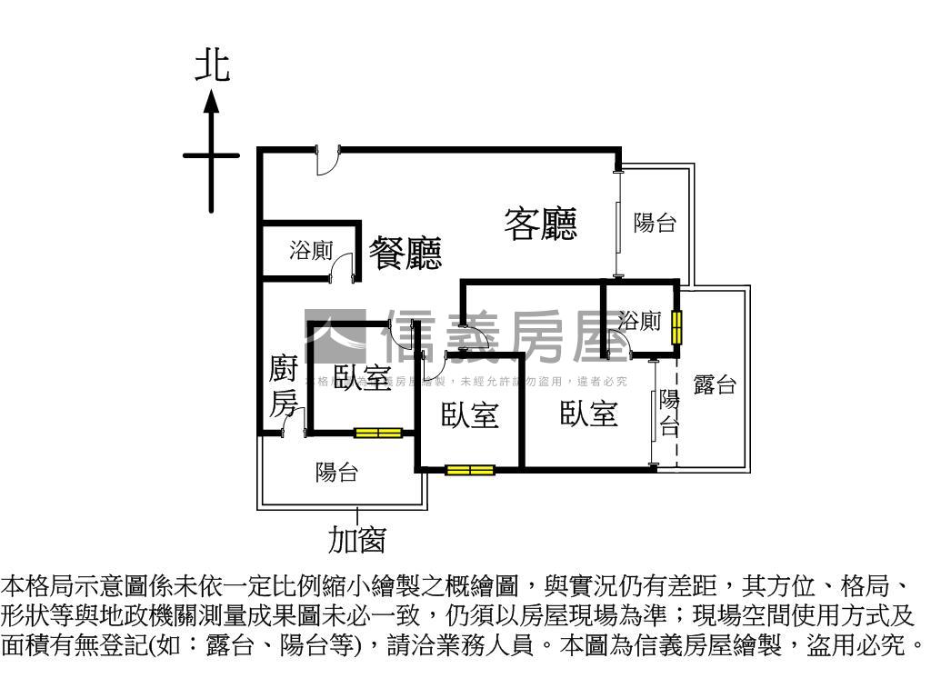 勝興豐境三房平面車位房屋室內格局與周邊環境