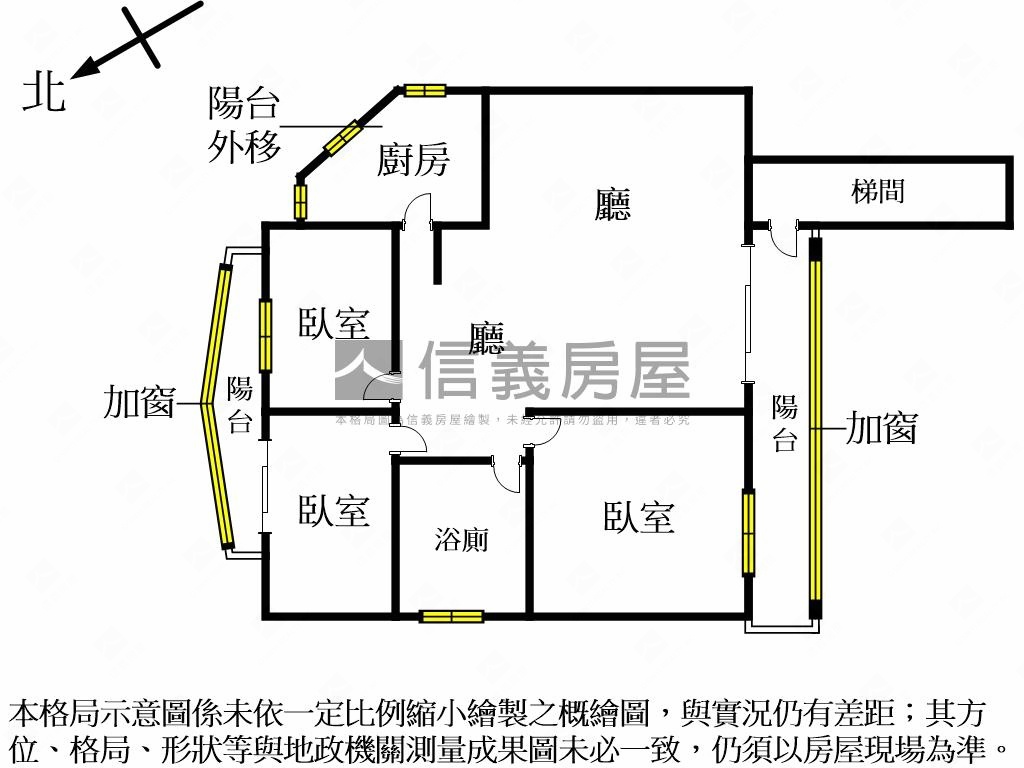 捷運內科三房低樓美寓房屋室內格局與周邊環境