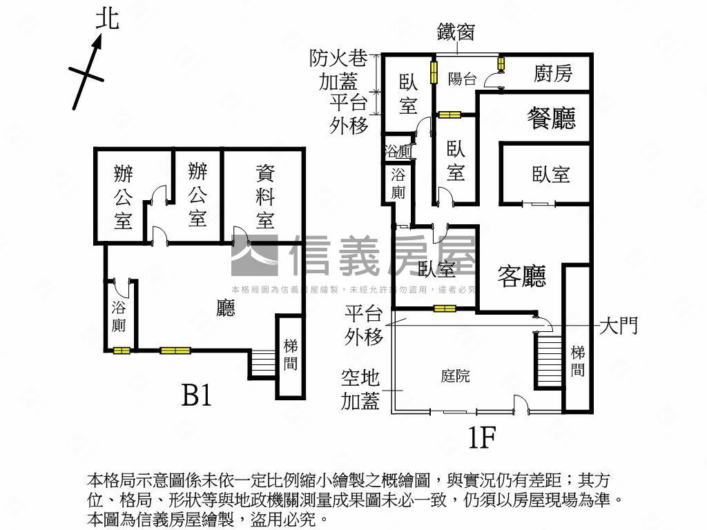 大安庭院車庫美四房房屋室內格局與周邊環境
