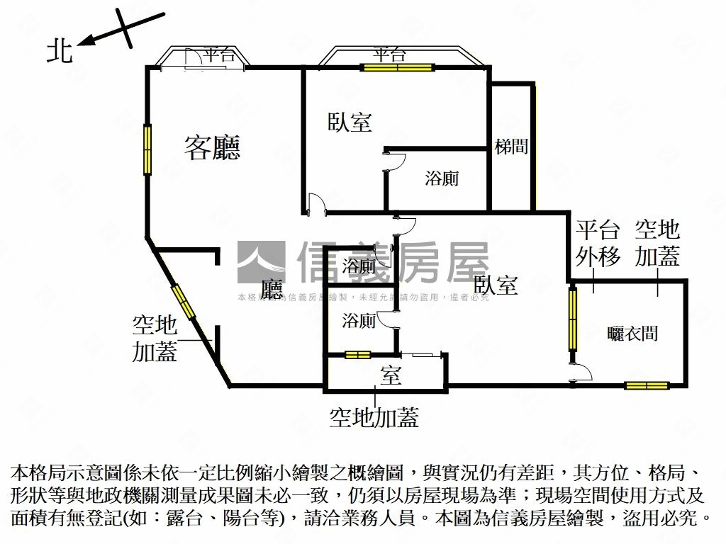 圍牆內的稀有雙套房一樓房屋室內格局與周邊環境