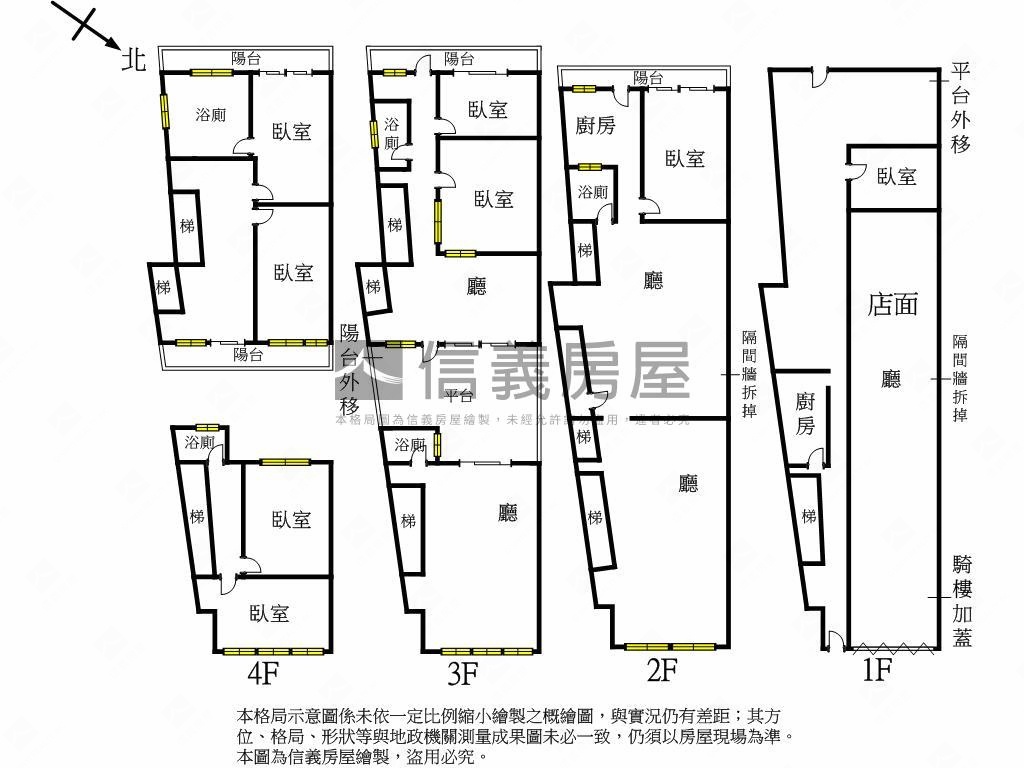 淡水老街景觀透金店面房屋室內格局與周邊環境