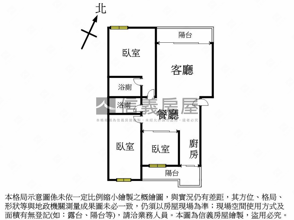 三多三星｜典雅三房房屋室內格局與周邊環境