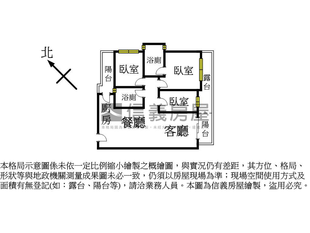 近高鐵代代木三房露台戶房屋室內格局與周邊環境