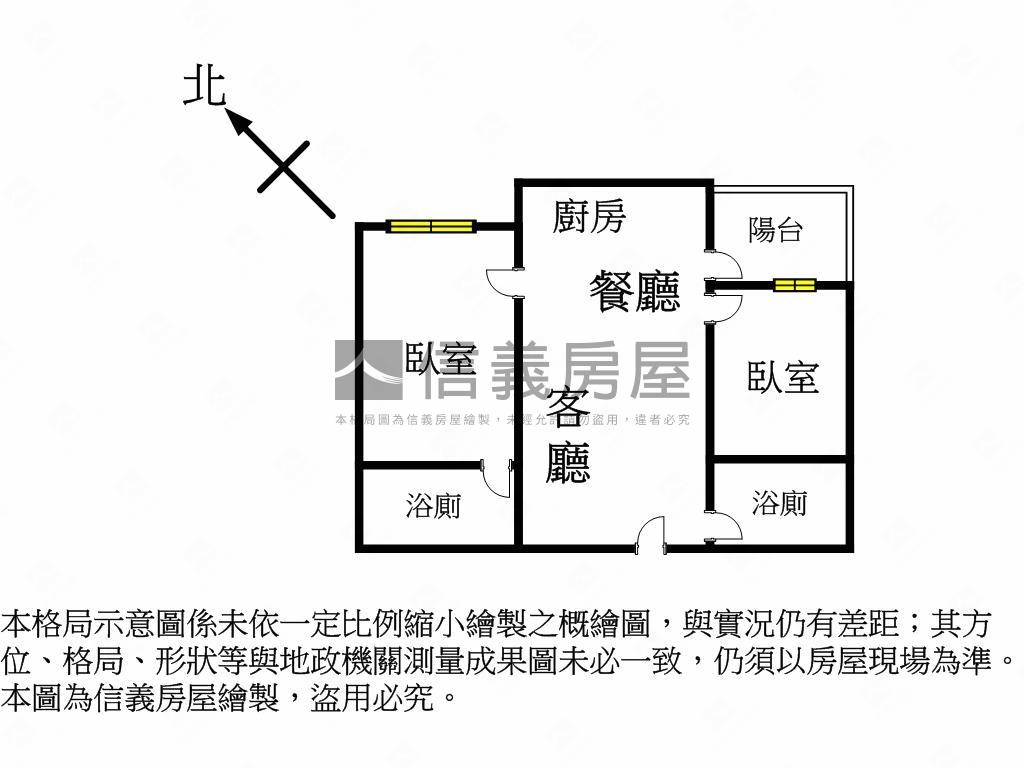 銳揚新世代採光２房平車房屋室內格局與周邊環境