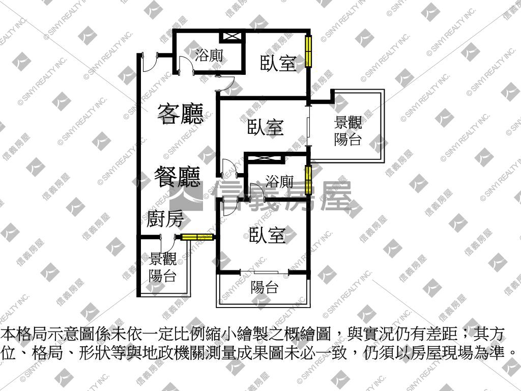 愛情河左岸三房平車房屋室內格局與周邊環境