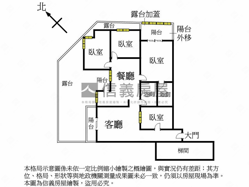 台中陽明四房車位露臺戶房屋室內格局與周邊環境