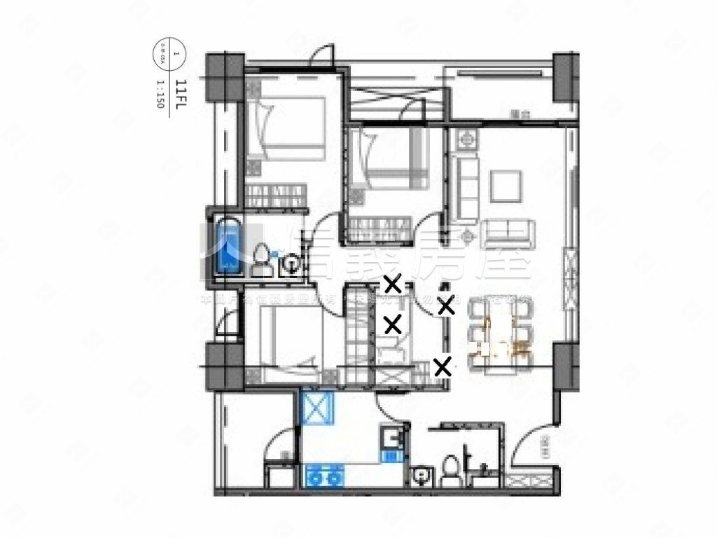 首笠民族西路Ｂ戶１１樓房屋室內格局與周邊環境