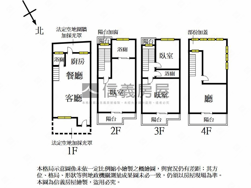 五米面寬前院停車美透天房屋室內格局與周邊環境