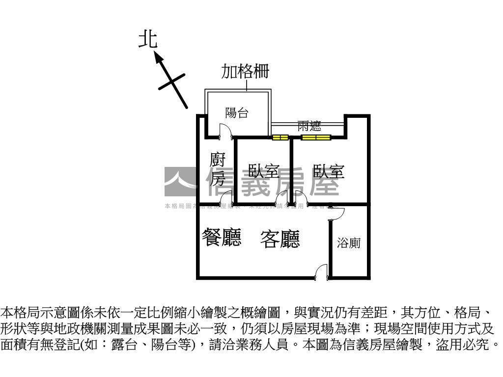 淡水情歌綠景明亮兩房房屋室內格局與周邊環境
