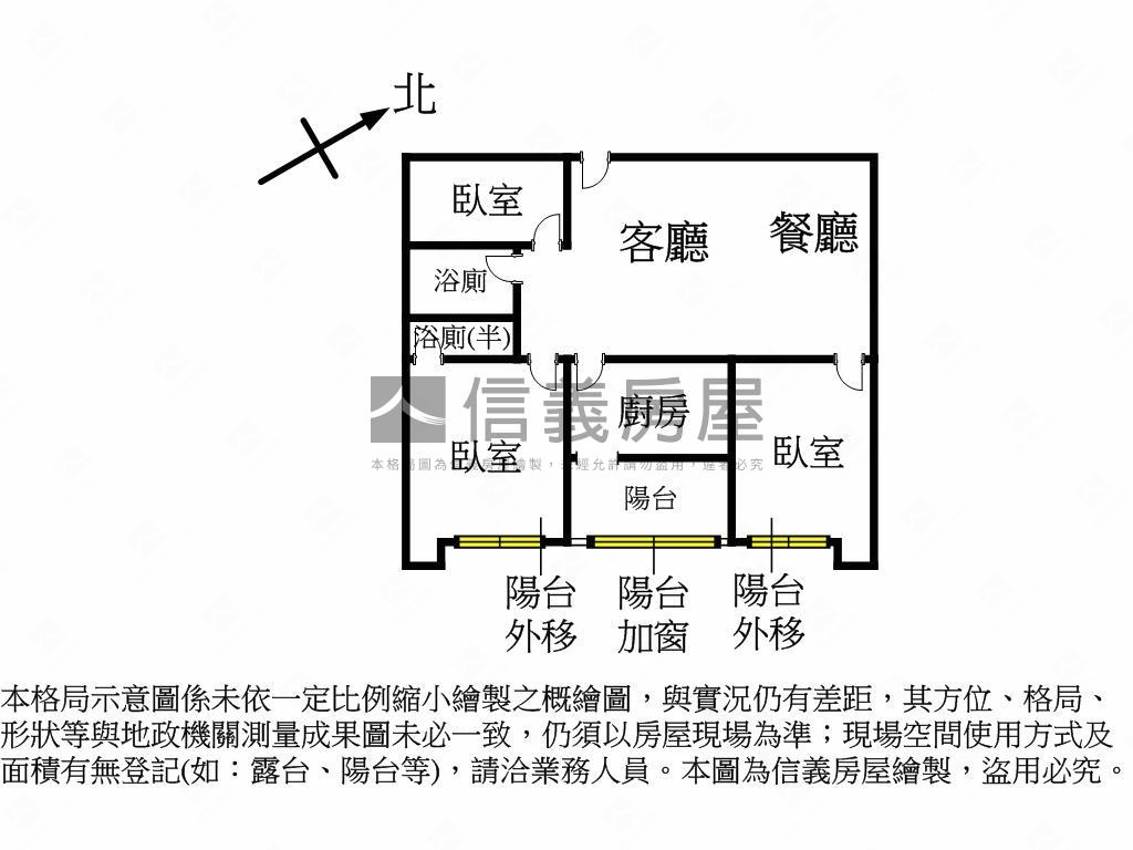 近車站方正三房房屋室內格局與周邊環境