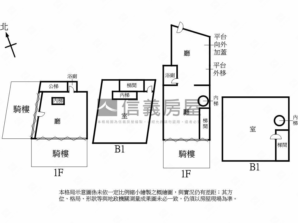 雙店面｜承德橋顯眼金店面房屋室內格局與周邊環境