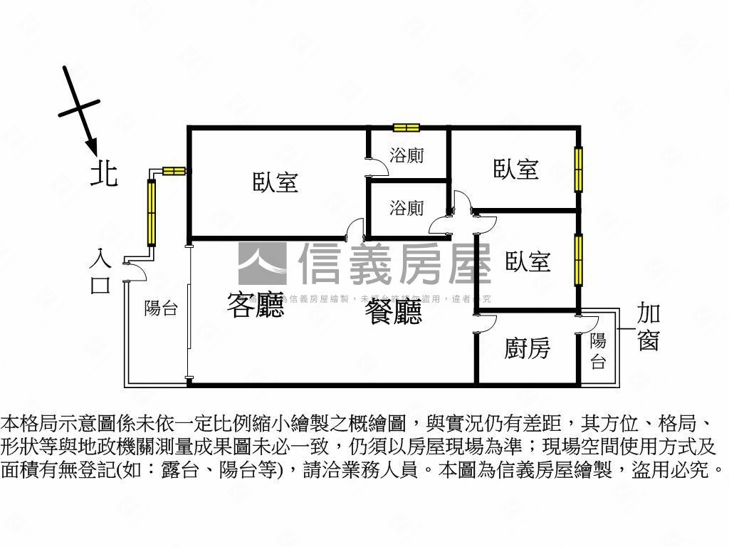 蛋黃區輕屋齡三房平車房屋室內格局與周邊環境