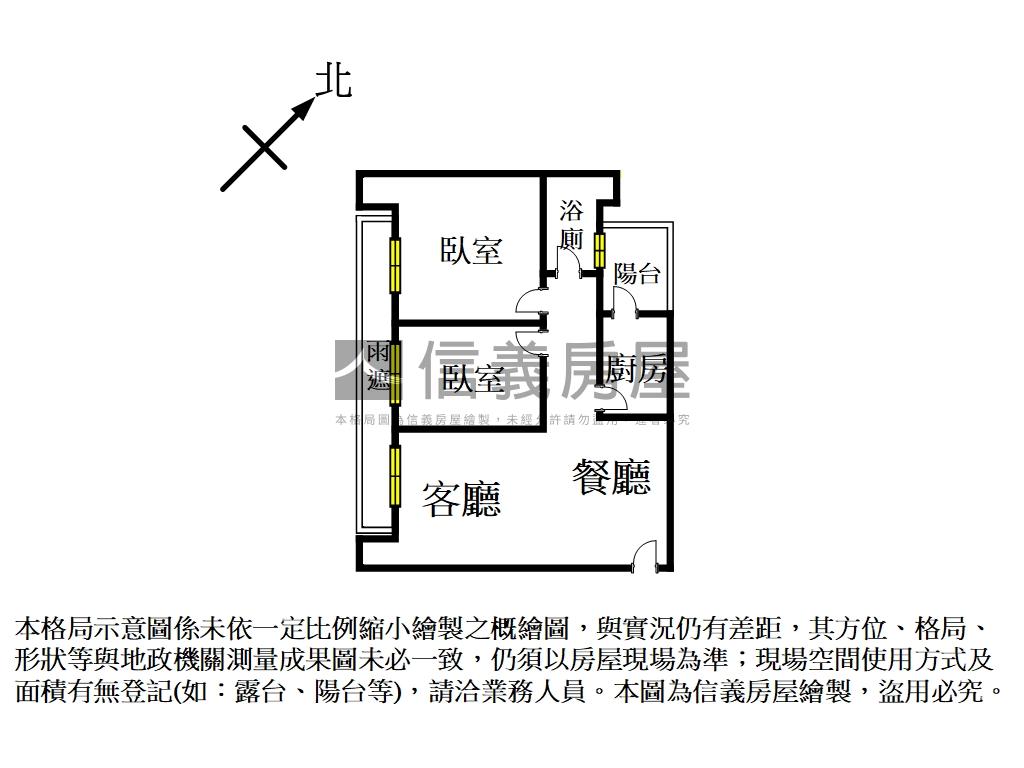 長虹菁英｜近捷運高樓２房房屋室內格局與周邊環境