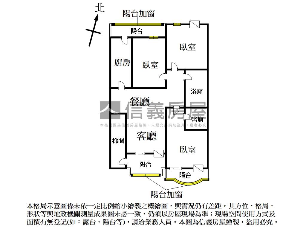 近學校傳家２樓大３房美寓房屋室內格局與周邊環境