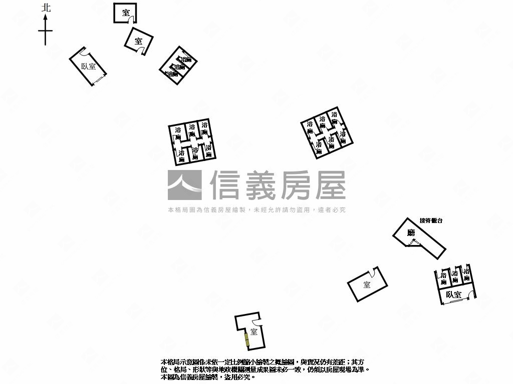 豪華夜景露營地房屋室內格局與周邊環境
