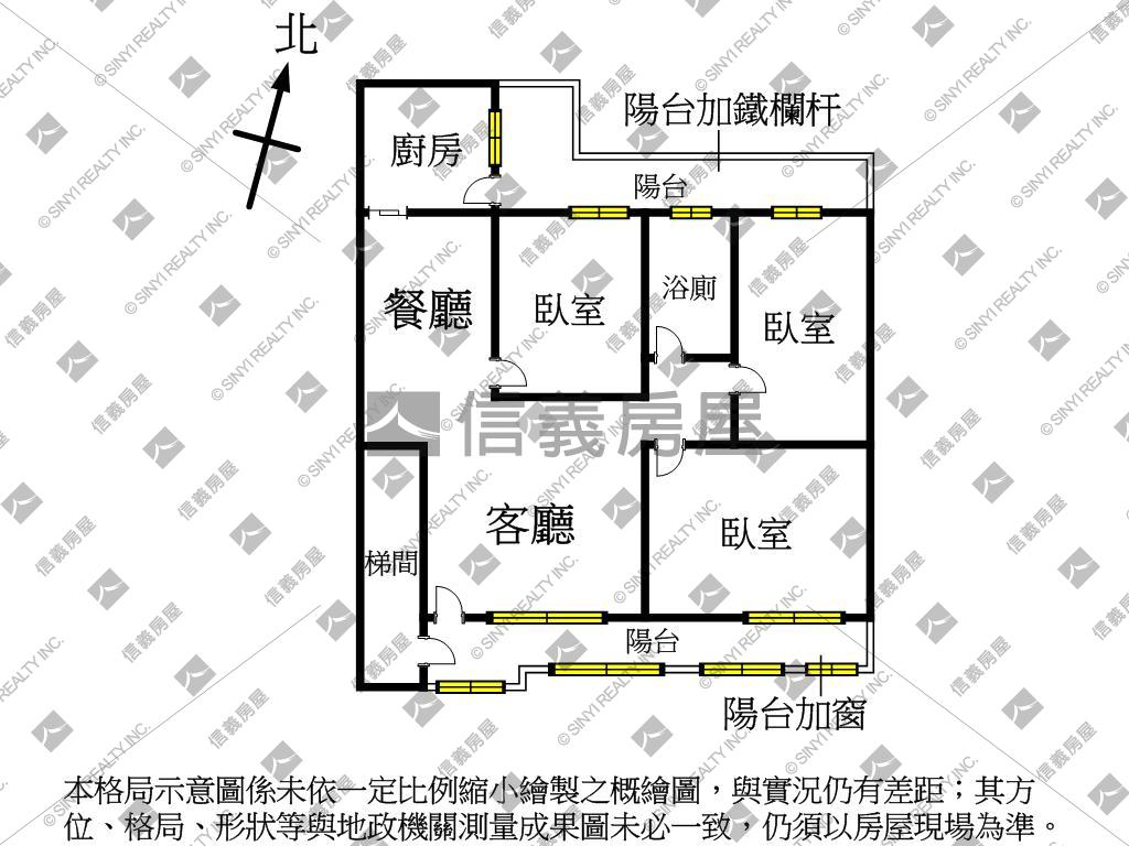 永和行政園區旁三樓房屋室內格局與周邊環境