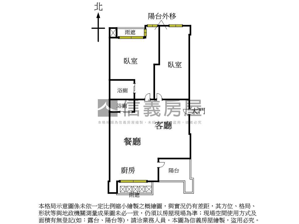 捷運｜電梯兩房兩衛帶車位房屋室內格局與周邊環境