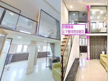 潛力強敦南第一排挑高住辦