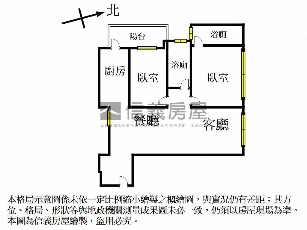 冠傑ＵＩ對望綠意２房平車房屋室內格局與周邊環境