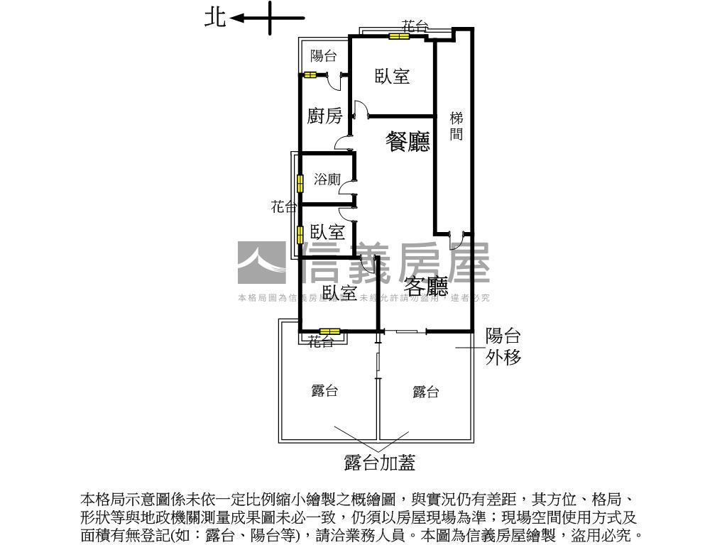 中國海便宜三房露台戶房屋室內格局與周邊環境