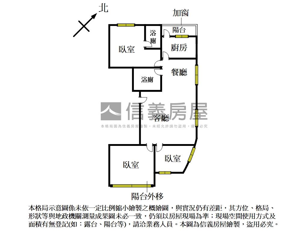 山景近雙捷運明亮三房房屋室內格局與周邊環境