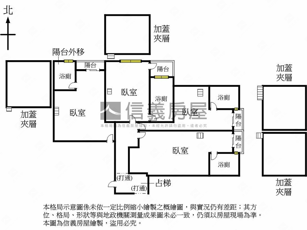 崇倫北街收租三樓４套房屋室內格局與周邊環境