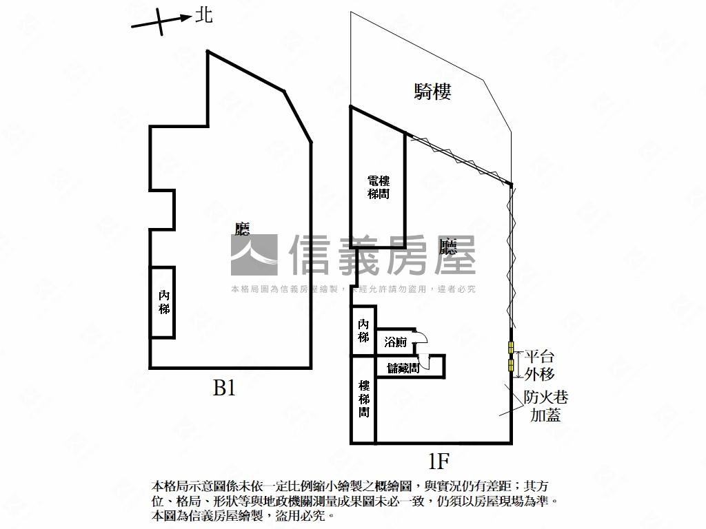信義安和三角窗店面房屋室內格局與周邊環境