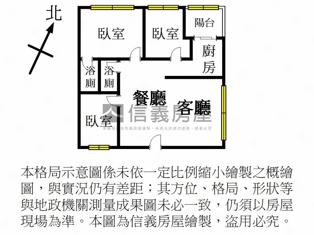 中高樓層摩登新貴三房車位房屋室內格局與周邊環境