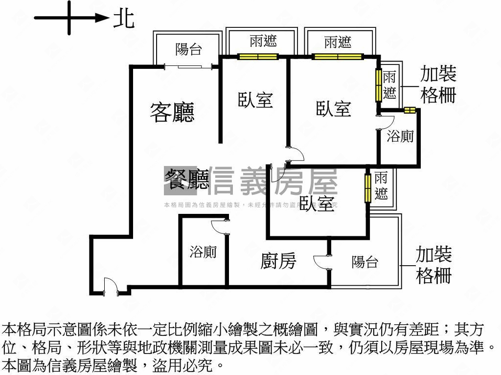 國雄文心１號３房附車位房屋室內格局與周邊環境