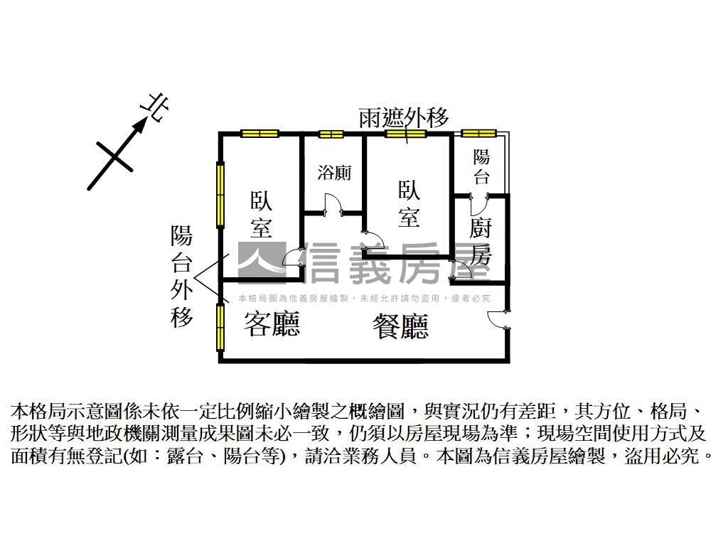 璀璨經國機能兩房平面車位房屋室內格局與周邊環境