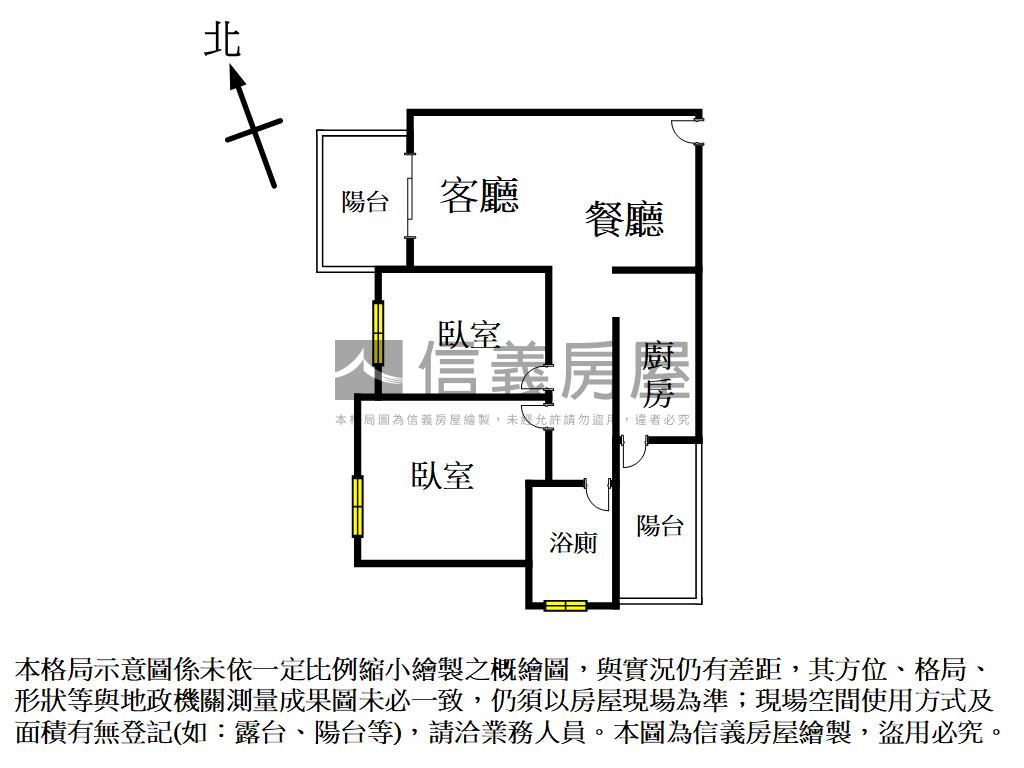 和宜上美邊間２房衛浴開窗房屋室內格局與周邊環境