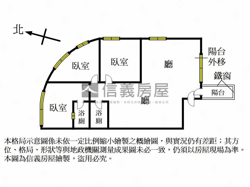 文化中心三房美公寓房屋室內格局與周邊環境