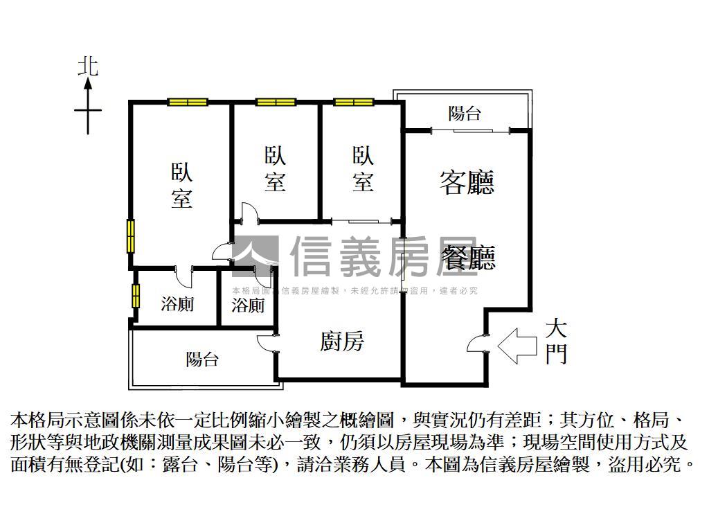 富立真邦面綠景三房平車房屋室內格局與周邊環境