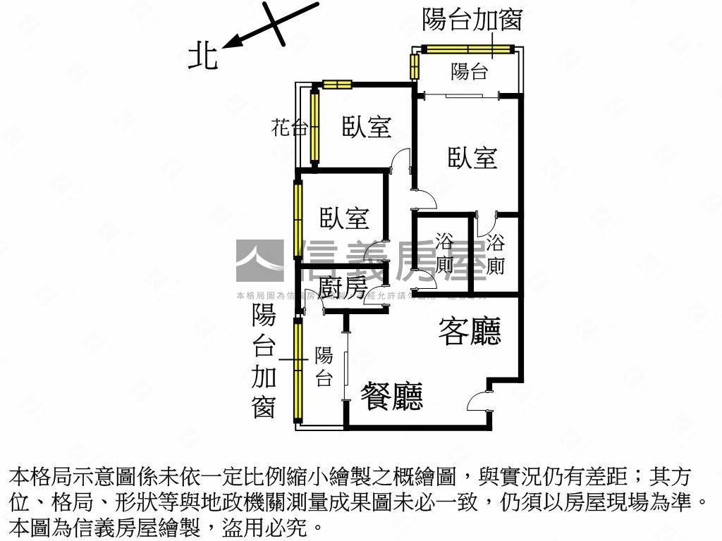 海天美三房房屋室內格局與周邊環境