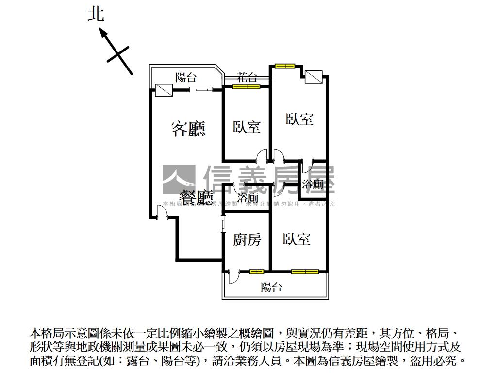 近捷運★文心綠映三房房屋室內格局與周邊環境