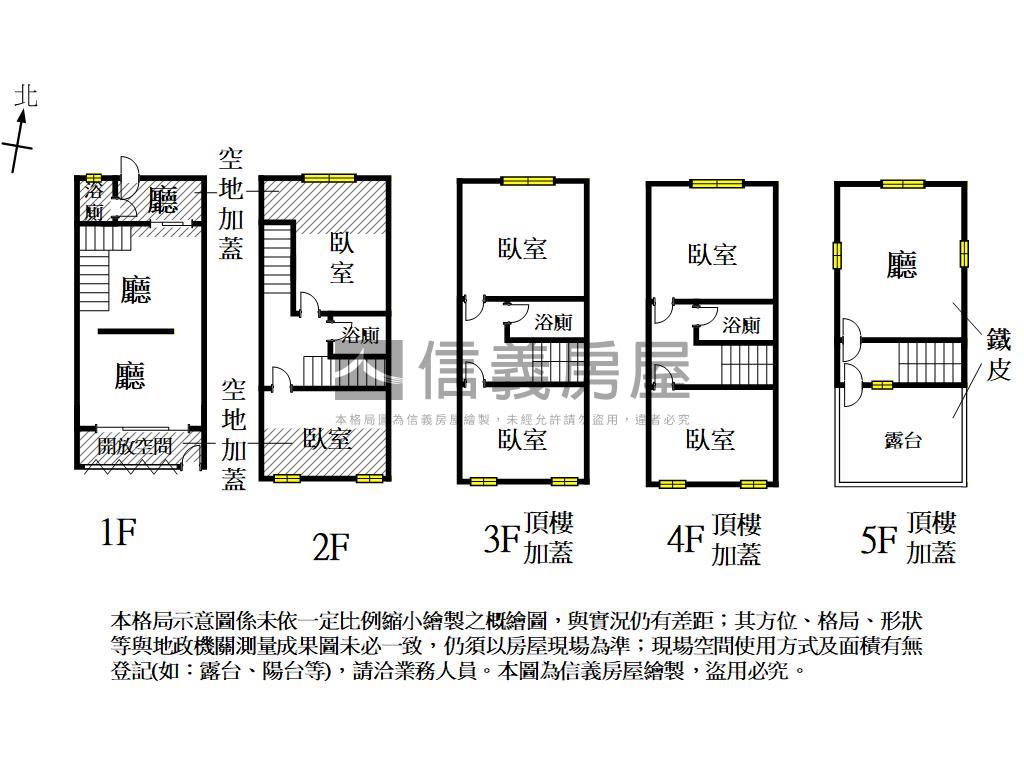朝南面寬約５米活巷透天房屋室內格局與周邊環境
