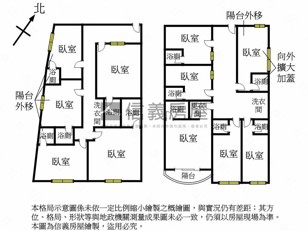 信義精華區收租大樓兩戶房屋室內格局與周邊環境